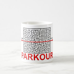 Parkour Doolhof Grappige Mok
