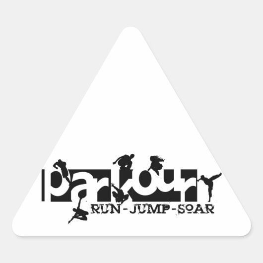 Parkour Driehoek Sticker (Voorkant)
