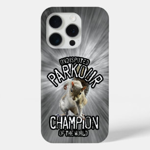 Parkour Eekhoorn - grappig freerunning iPhone 15 Pro Case