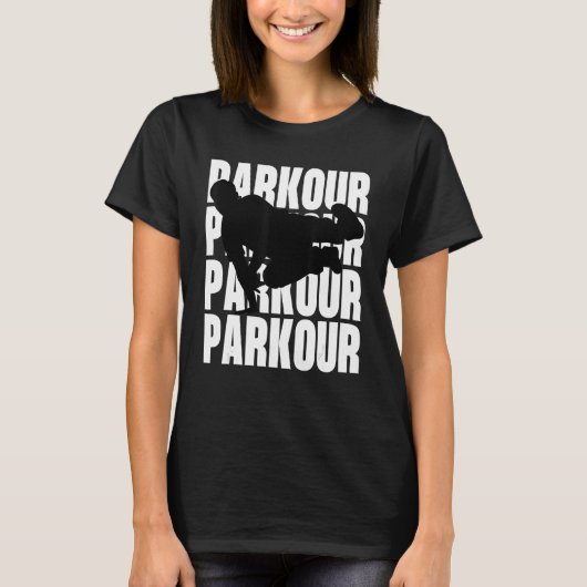 Parkour Freerunner Freerunning Traceur Bold Silhou T-shirt (Voorkant)