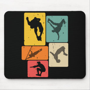 Parkour Freerunner Traceur Retro Freerunning Muismat
