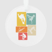 Parkour Freerunner Traceur Retro Freerunning Ornament (achterkant)