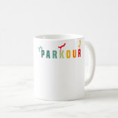 Parkour Freerunning Sports Parkour Shirt Runner Fu Koffiemok (Voorkant rechts)