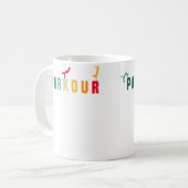 Parkour Freerunning Sports Parkour Shirt Runner Fu Koffiemok (Voorkant links)