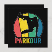 Parkour Gratis Running Training Traceur Retro Kaart (Voorkant / Achterkant)