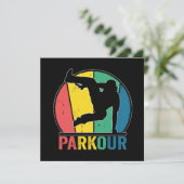 Parkour Gratis Running Training Traceur Retro Kaart (Staand voorkant)