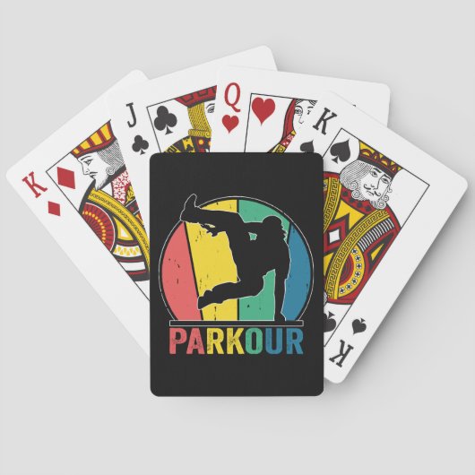 Parkour Gratis Running Training Traceur Retro Pokerkaarten (Achterkant)