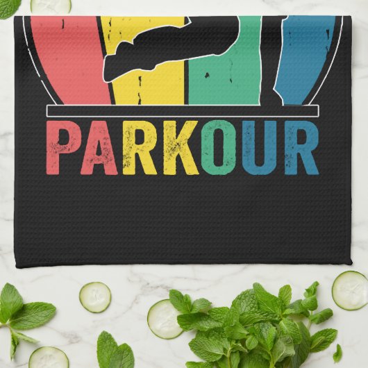 Parkour Gratis Running Training Traceur Retro Theedoek (Gevouwen)