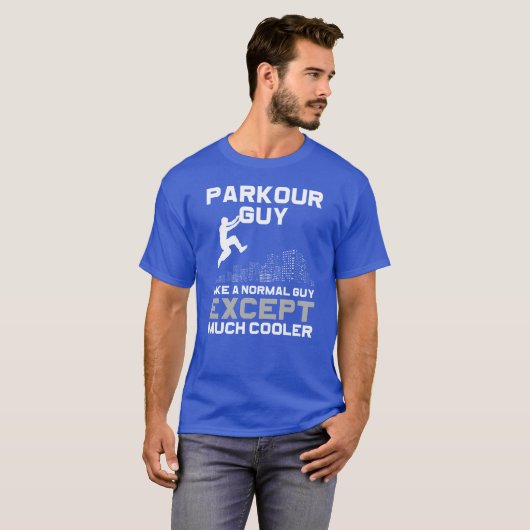 Parkour Hobby Etreme Sportraceur funny T-shirt (Voorkant volledig)