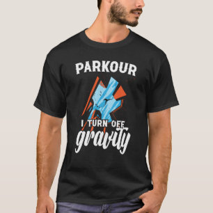 Parkour i zet zwaartekracht uit voor traceurs zond t-shirt