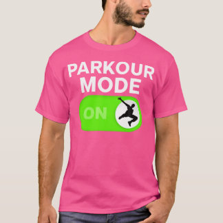 Parkour Modus Aan Vrijloop Silhouet Jongens T-shirt