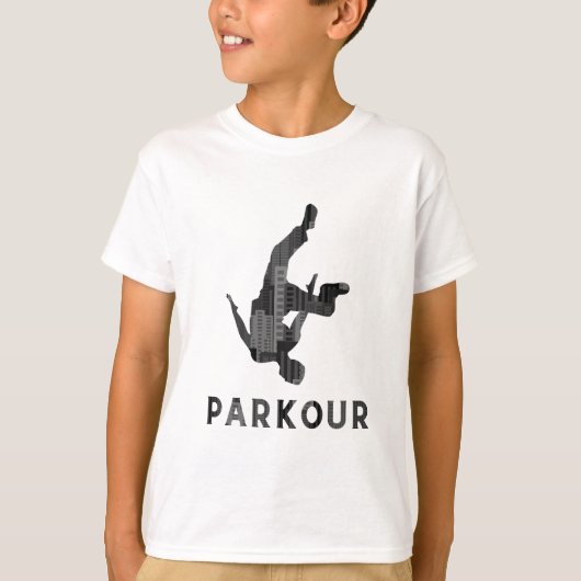 Parkour on rooftops t-shirt (Voorkant)
