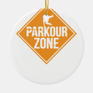 Parkour onderweg Extreme Sports Stunt Free Runing Keramisch Ornament