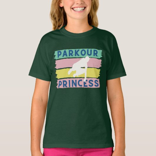 Parkour Princess Green T-shirt (Voorkant)