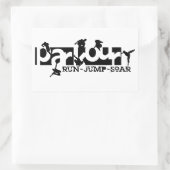 Parkour Rechthoekige Sticker (Tas)