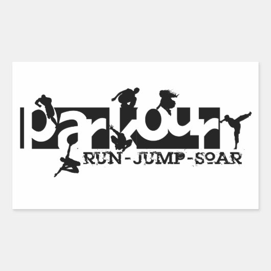 Parkour Rechthoekige Sticker (Voorkant)