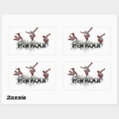 Parkour Rechthoekige Sticker (Vel)