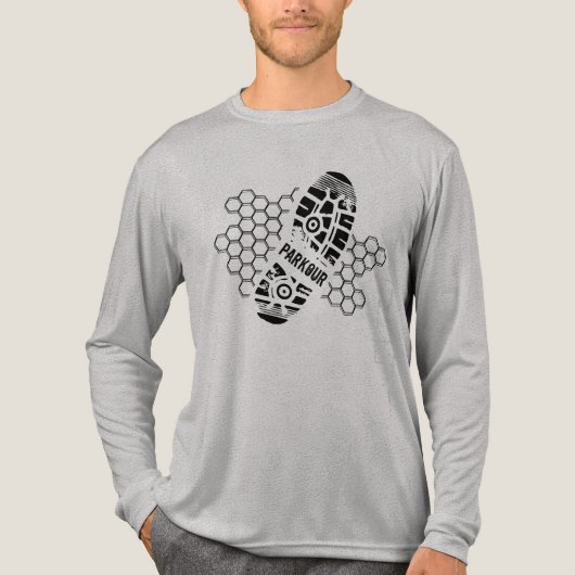 Parkour trainingstrainer Loopband Tri-Blend Shirt (Voorkant volledig)