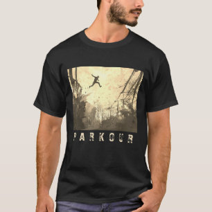 Parkour Urban Free Runing Free Styling Art Sepia T-shirt