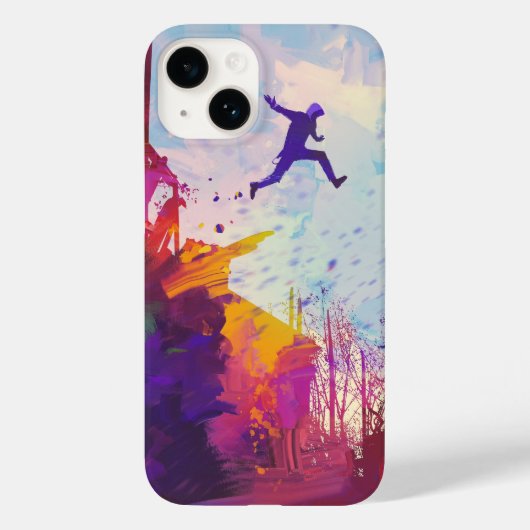 Parkour Urban Free Runing Freestyling Modern Art Case-Mate iPhone Case (Achterkant)