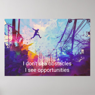 Parkour Urban Free Runing Freestyling Modern Art Poster