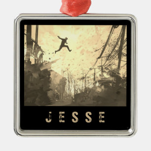 Parkour Urban Free Running Sport Persoonlijke naam Metalen Ornament