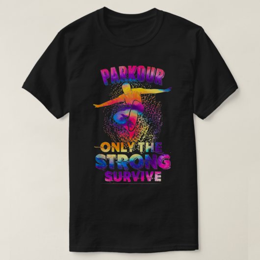 Parkour Urban Gymnast Kleurrijke Rainbow Design Gi T-shirt (Design voorkant)