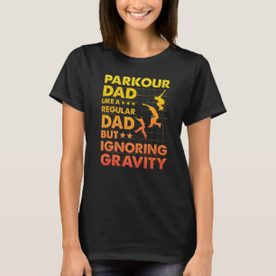 Parkour vader als een gewone vader, maar het neger t-shirt