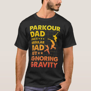 Parkour vader als een gewone vader, maar het neger t-shirt