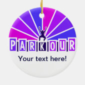 PARKOUR-versiering, aanpassen Keramisch Ornament (Achterkant)