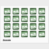 Parkregels - Geen fracking Vierkante Sticker (Vel)