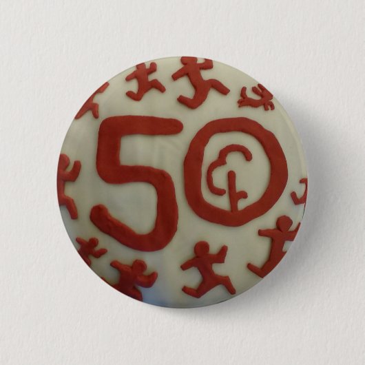 Parkrun 50 mijlpaal badge ronde button 5,7 cm (Voorkant)