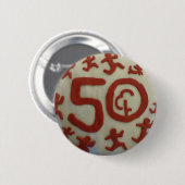 Parkrun 50 mijlpaal badge ronde button 5,7 cm (Voorkant /achterkant)
