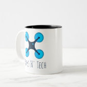 Parks N' Tech Quadcopter 2 Tweekleurige Koffiemok (Voorkant links)