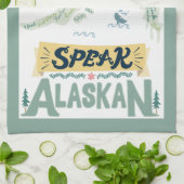 Parle l'Alaska ! ! Serviettes de cuisine (Plié)
