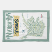 Parle l'Alaska ! ! Serviettes de cuisine (Horizontal)