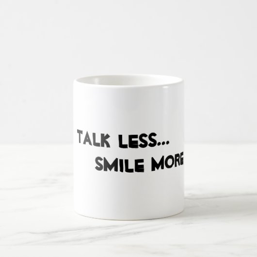 "Parle Moins. Smile More." mug (Centre)