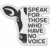 Parle pour ceux qui n'ont pas de voix, Sticker Vin (Devant)