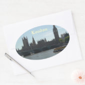 Parlement & Big Ben Ovale Sticker (Envelop)