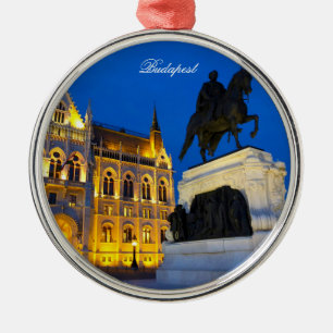 Parlement van Boedapest bij nacht Metalen Ornament