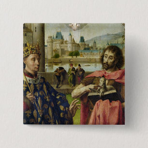 Parlement van Parijs Altarpart Vierkante Button 5,1 Cm