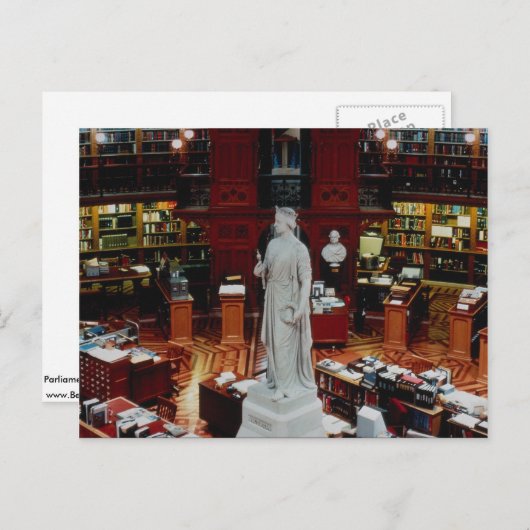 Parlementaire bibliotheek, Ottawa, Ontario, Canada Briefkaart (Voorkant / Achterkant)