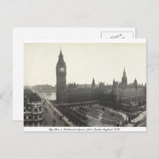Parlementsplein, Big Ben 1904 Londen Briefkaart (Voorkant / Achterkant)