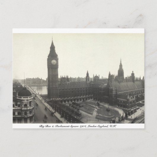 Parlementsplein, Big Ben 1904 Londen Briefkaart (Voorkant)
