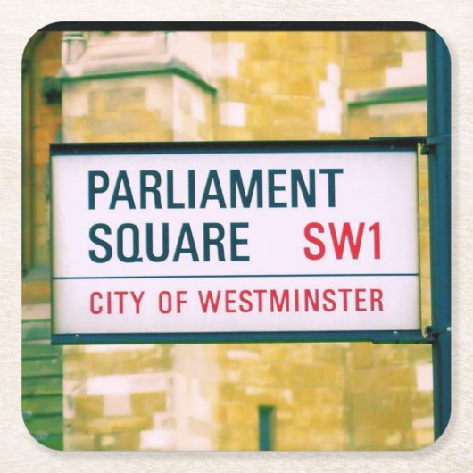 Parlementsplein - stad Westminster - Onderzetter (Voorkant)