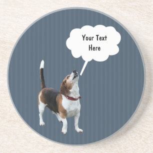 Parler Beagle mignon chien Dessous de verre de boi