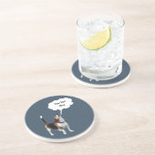 Parler Beagle mignon chien Dessous de verre de boi (Côté)