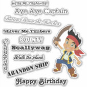 parler comme un Sticker pour garçon pirate (Devant)