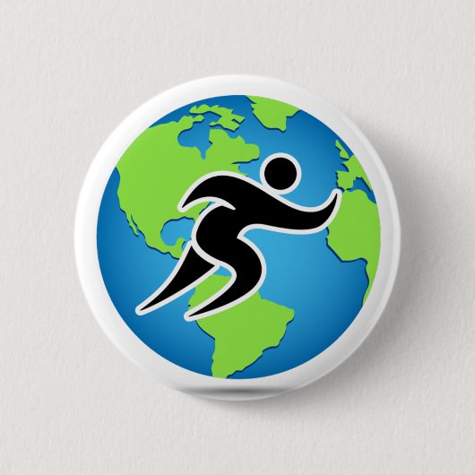 Parleremo Language Marathon Runner Ronde Button 5,7 Cm (Voorkant)