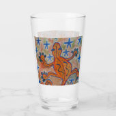 Parleur en verre Gecko orange (Dos)